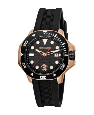 Roberto Cavalli Mens Classic Black Dial Watch Rc5g044p0085