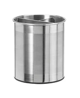 Oggi 7" Jumbo Stainless Steel Rotating Utensil Holder with Removable Divider