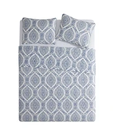 Vcny Home Sea Damask 3-Piece Quilt Set