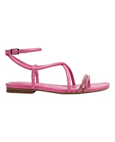 Marc Fisher Women's Lakity Strappy Square Toe Flat Sandals