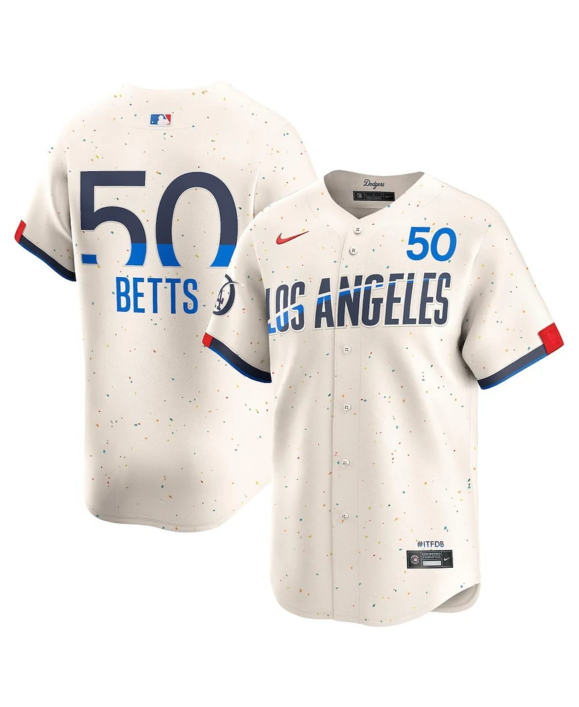 Nike Men's Cream Los Angeles Dodgers Mookie Betts 2024 City Connect Limited Player Jersey