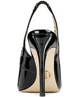 Things Ii Come Women's Laura Luxurious Scallop Peep Toe Slingback Pumps