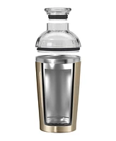 Oggi Groove 17oz. Double Wall Vacuum Insulated Stainless Steel Cocktail Shaker