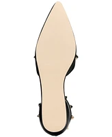 Aaj By Aminah Women's Lennox Studded Ankle-Strap Flats
