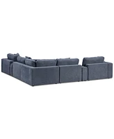 Nycolle 7-Pc. Modular Fabric L-Shape Sectional with 2 Consoles, Created for Macy's