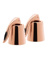 Oggi Set of 2, Copper Plated Bottle Stopper