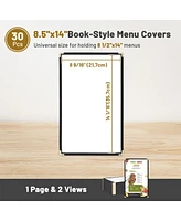 WeChef 30 Packs Restaurant Menu Covers 8.5 x 14 Single Page 1 Page 2 Views Black