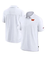 Nike Men's White Washington Commanders Sideline Lockup Performance Polo