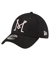 New Era Men's Black Inter Miami Cf Logo 39THIRTY Flex Hat