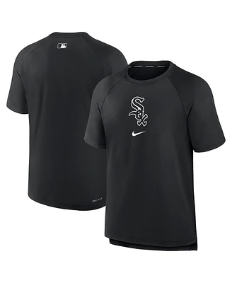 Nike Men's Black Chicago White Sox Authentic Collection Pregame Raglan Performance T-Shirt