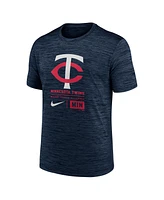 Nike Men's Navy Minnesota Twins Large Logo Velocity T-Shirt