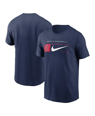 Nike Men's Navy Los Angeles Angels Team Swoosh Lockup T-Shirt