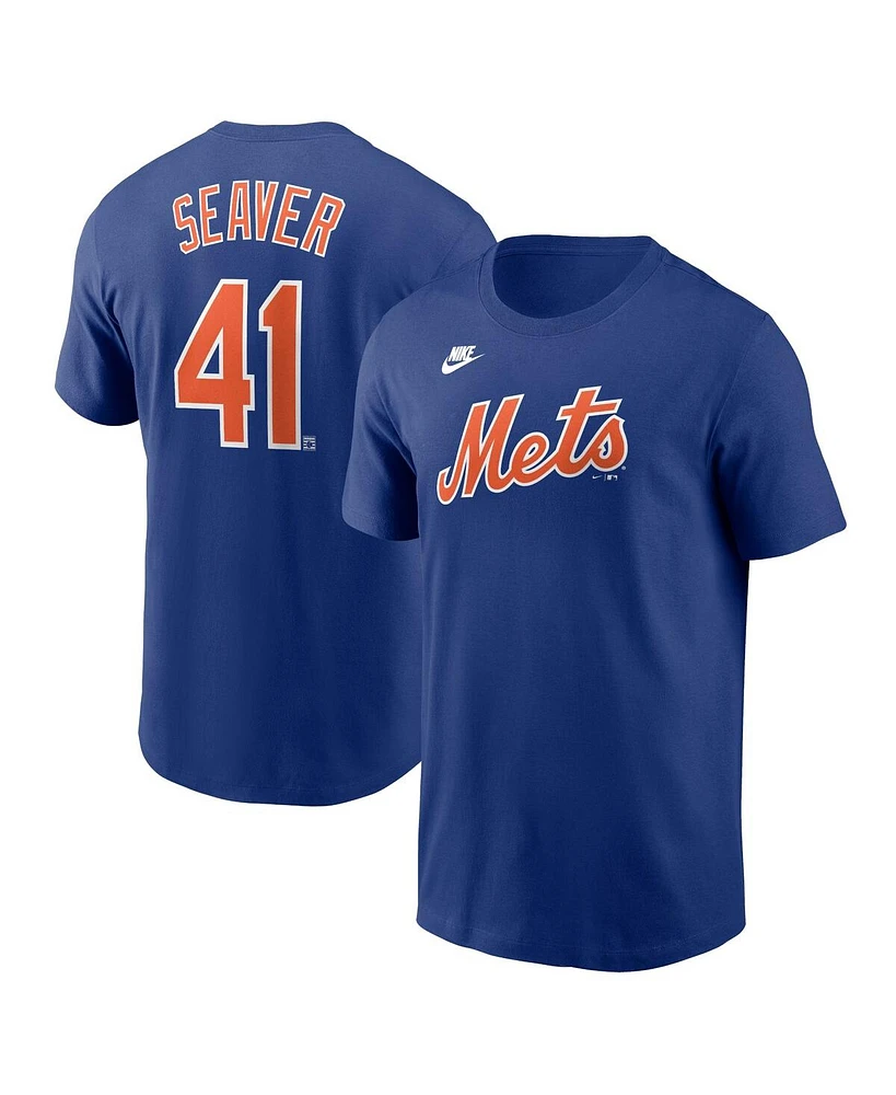 Nike Men's Tom Seaver Royal New York Mets Cooperstown Collection Fuse Name Number T-Shirt