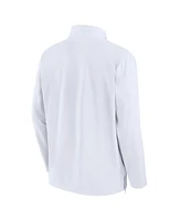 Nike Men's White Lsu Tigers Sideline Coaches Quarter-Zip Jacket