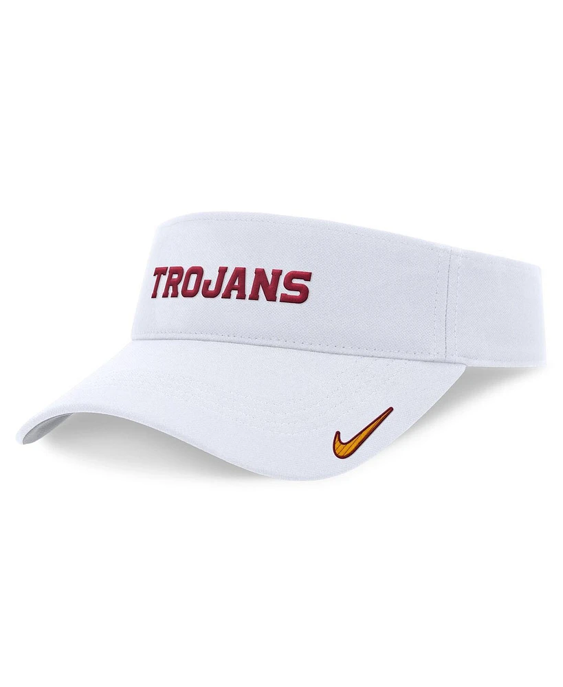 Nike Men's and Women's White Usc Trojans 2024 Sideline Fit Ace Visor