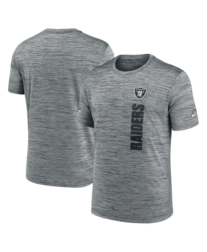 Nike Men's Gray Las Vegas Raiders 2024 Sideline Velocity Performance T-Shirt