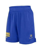 Nike Men's Royal Los Angeles Rams 2024 Sideline Performance Mesh Shorts