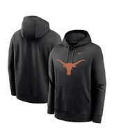 Nike Men's Black Texas Longhorns Primetime Evergreen Club Fleece Pullover Hoodie