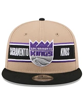 New Era Men's Tan/Black Sacramento Kings 2024 Nba Draft 9FIFTY Snapback Hat