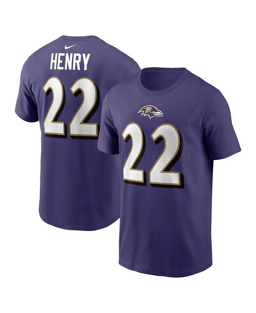 Nike Men's Derrick Henry Baltimore Ravens Player Name Number T-Shirt