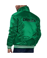 Levi's x Starter Men's Green Philadelphia Eagles Silver Tab Trucker Full-Snap Jacket