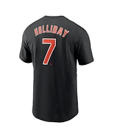 Nike Big Boys and Girls Jackson Holliday Black Baltimore Orioles Fuse Name Number T-Shirt