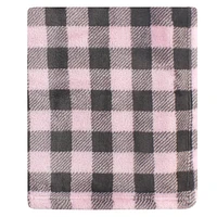 Hudson Baby Infant Girl Cozy Plush Luxury Blankets 2pk, Woodland Silhouette, One Size