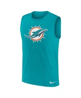 Nike Men's Aqua Miami Dolphins Blitz Legend Muscle Perform Tank Top