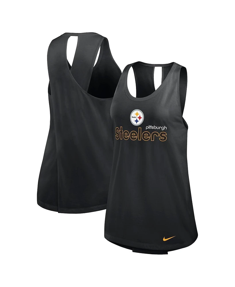 Nike Women's Black Pittsburgh Steelers Performance Tank Top