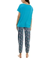 Roudelain Women's Printed Jogger Pajama Pants