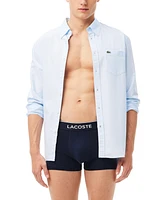 Lacoste Men's 3-Pack Regular-Fit Logo Waistband Trunk Underwear