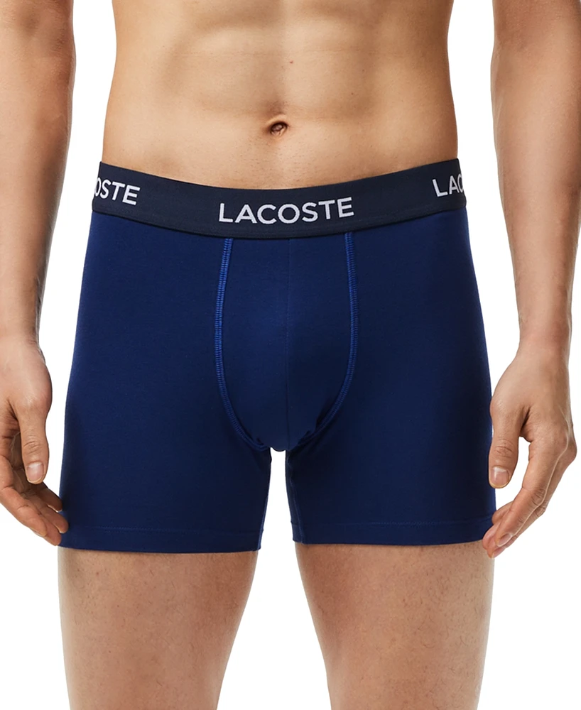 Lacoste Men's 5-Pack Regular-Fit Stretch Logo Band Boxer Briefs