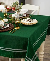 Design Imports Border Stripe Tablecloth