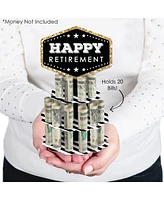 Big Dot of Happiness Happy Retirement - Diy Retirement Party Money Holder Gift - Cash Cake