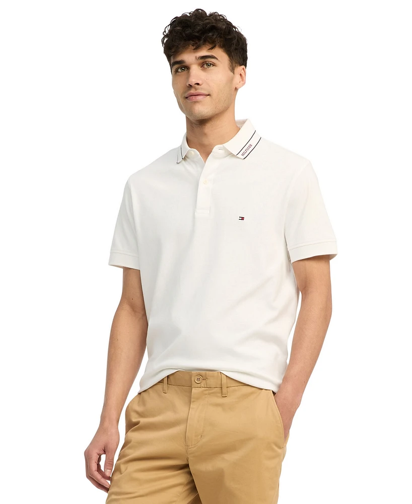 Tommy Hilfiger Men's Monotype Interlock Cotton Short Sleeve Polo Shirt