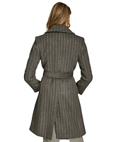 Donna Karan New York Women's Belted Notched-Collar Wrap Coat
