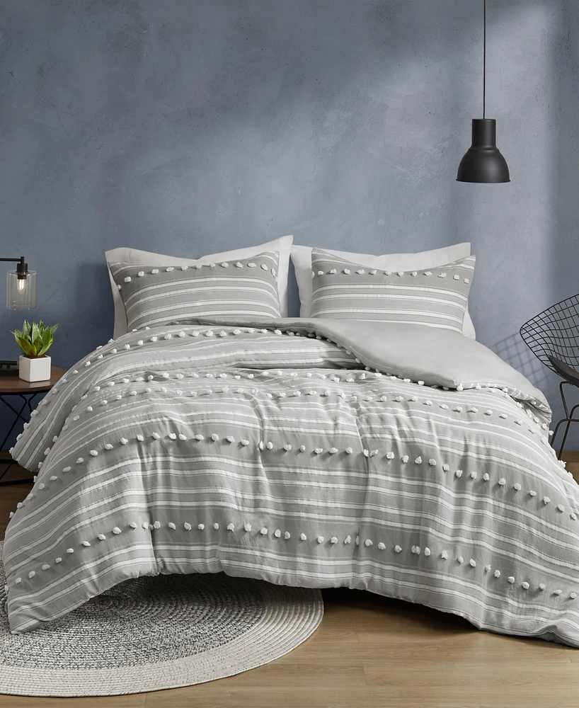 Urban Habitat Rowan Striped 3-Pc. Duvet Cover Set, Full/Queen
