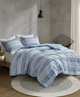 Urban Habitat Rowan Striped 3-Pc. Duvet Cover Set