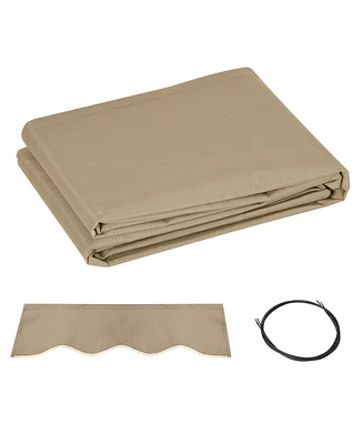 Outsunny Retractable Awning Fabric Replacement for 13' x 8' 840-151,