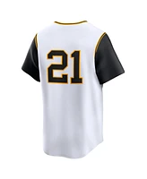 Nike Men's Roberto Clemente White Pittsburgh Pirates Throwback Cooperstown Limited Jersey