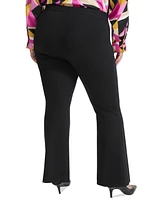 Karl Lagerfeld Paris Plus High Rise Zip Front Ponte Pants, Created for Macy's