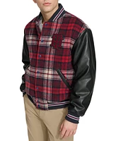 Tommy Hilfiger Men's Wool Mix Logo Varsity Jacket