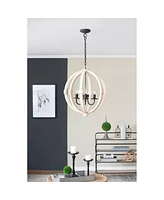 Streamdale Furniture Adjustable Light Wood Chandelier - Bulb Not Included