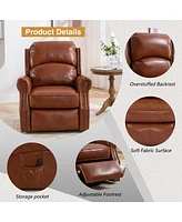 Streamdale Furniture Electric Lift Recliner with Massage & Heating (Caramel)