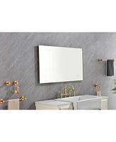 Streamdale Furniture 40x24 Led Lighted Bathroom Wall Mounted Mirror With High Lumen+Anti-Fog Separately Control