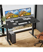 Streamdale Furniture Electric Height Adjustable Standing Desk, Sit To Stand Ergonomic Computer Desk, Black, 55" X 24"