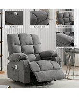 Streamdale Furniture Elderly Recliner Chair with Heat, Massage & Usb Charge Port