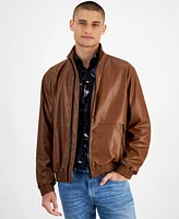 Hugo by Boss Men's Bonny2435 Slim-Fit Faux-Leather Jacket