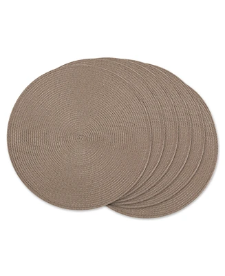 Design Imports Round Woven Placemat Set of 6