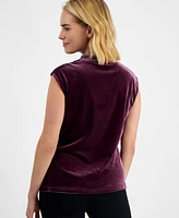 Ak Anne Klein Petite Sleeveless Cowlneck Shell Top